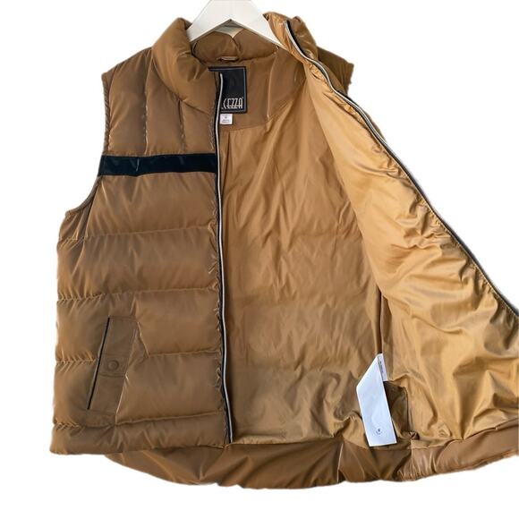 Dolcezza Sleeveless Puffer Vest XL Brown Jacket Layer - Picture 6 of 10